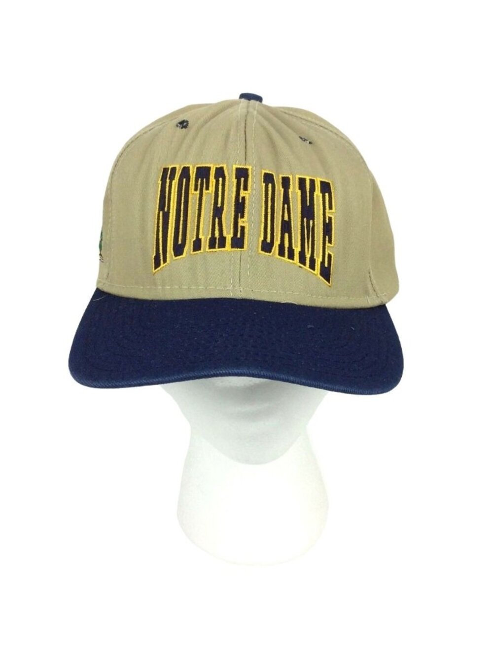 Notre Dame Fighting Irish NCAA Khaki & Blue Snapback Hat Cap